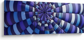 Obraz struktury latającego balonu (z zegarem) (90x30 cm)