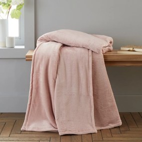 Jasnoróżowy koc z mikropluszu 130x170 cm Raschel Velvet – Catherine Lansfield