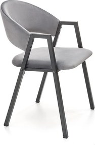 Krzesło tapicerowane K473 VELVET szare