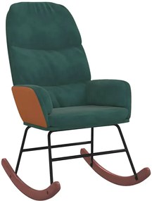 Ciemnozielony bujany fotel do salonu K9-F55