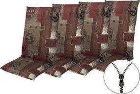 Doppler LIVING 2930 - zestaw 4 szt. poduszek na krzesło z wysokim oparciem