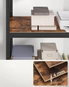 Metalowy regał półkowy TAYLOR 5 półek 150x75 cm