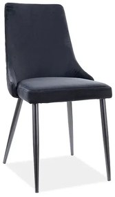 KRZESŁO PIANO B VELVET CZARNY STELAŻ/CZARNY BLUVEL 19 SIGNAL