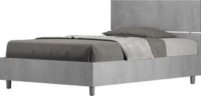 Łóżko bez stelaża 120x190 Prosty zagłówek cementu Demas