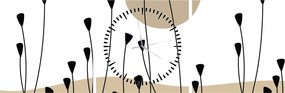 Obraz - Łąka graficzna N⁰2 (z zegarem) (90x30 cm)