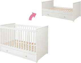 Łóżeczko dziecięce 70x140 Marylou z funkcją tapczanika