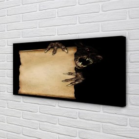 Obraz canvas na ścianę Kartka ze Straszną Postacią