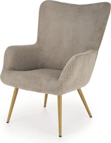 Tapicerowany sztruksem fotel wypoczynkowy Amaro Halmar