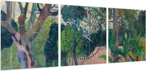 Obraz - Paul Gauguin, Te raau rahi (The Big Tree), reprodukcje (z zegarem) (90x30 cm)