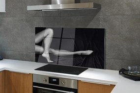 Panel szklany do Kuchni Nogi w Kabaretkach (Czarno-Białe)