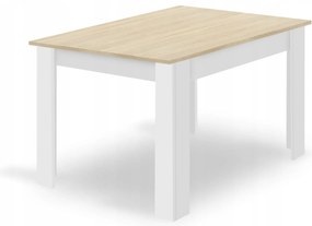 Zestaw jadalniany 1 + 4, stół MADO 120x80 biały + krzesła BALI MARK czarne