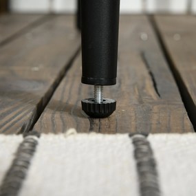 Outsunny Zestaw mebli ogrodowych dla 2 osób z 1 stołem, 2 krzesłami z poduszkami siedziskowymi, zestaw na balkon, stal, szary