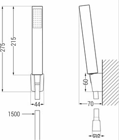 Mexen Aries R77 bateria wannowa z zestawem prysznicowym, chrom - 74483R77-00
