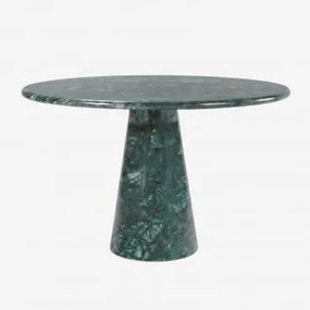 Okrągły Stół Jadalniany Ø120 Cm Z Marmuru Alodia Zielony Marmur Udaipur - Sklum