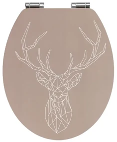 Deska sedesowa z bambusu i płyty pilśniowej Wenko Stag, 44x37,5 cm