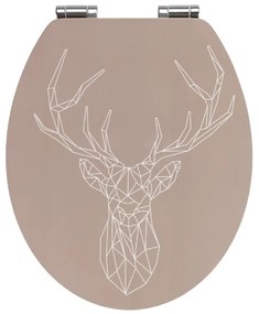 Deska sedesowa z bambusu i płyty pilśniowej Wenko Stag, 44x37,5 cm