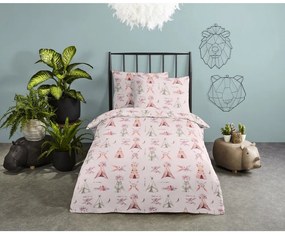 Różowa bawełniana pościel dziecięca do łóżeczka 120x150 cm Boho – Good Morning