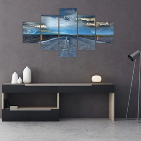 Obraz drogi podczas burzy (125x70 cm)