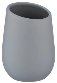 Szary ceramiczny kubek na szczoteczki Wenko Badi
