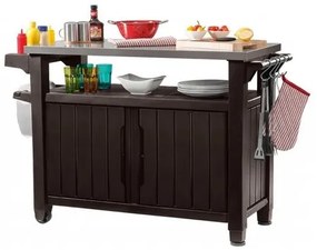 Keter Wielofunkcyjny stół ogrodowy do grilla UNITYXL 270l grafitowy, 134 x 52 x 90 cm