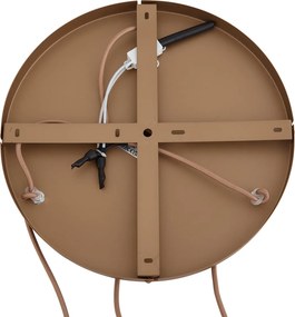 Lampa wisząca retro ciemny brąz z bursztynowymi kloszami 3-punktowa - Smokey