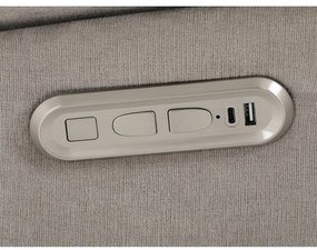 Elektryczny fotel z wbudowanym sterowaniem, beżowy