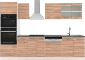 Aneks kuchenny sonoma/biały 300x60x81.6 r-line