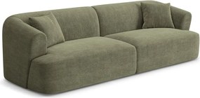 Zielona sztruksowa sofa 255 cm Campi – Cosmopolitan Design