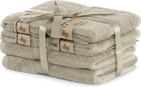 Zestaw 6 beżowych ręczników DecoKing Bamby