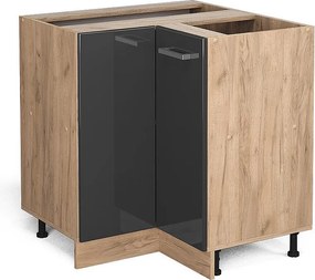 Szafka narożna antracyt wysoki połysk 75.6x46x81.6 r-line