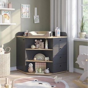 Przewijak dla dziecka antracyt/artisan 85x85x90 aria