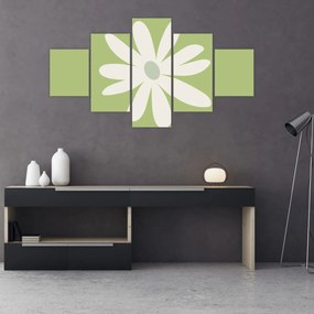 Obraz - Hipisi, zielone kwiaty N⁰2 (125x70 cm)