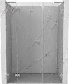 Mexen Lunar L drzwi prysznicowe uchylne lewe 125 cm, transparent, nikiel szczotkowany - 834SL-125-050-97-00-L