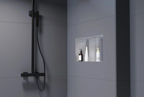Półka wnękowa ścienna ze stali nierdzewnej NT306010XBezramkowy ze schowkiem - 30 x 60 x 10 cm
