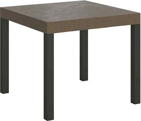 Stół rozkładany 90/246x90 cm Everyday szaro-beżowy nogi antracytowe