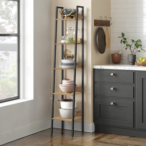 Regał drabinkowy na książki, kwiaty, 5 półek - artisan - LLS109B88