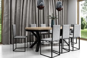 Industrialny stół rozkładany Narvic 120-196 cm