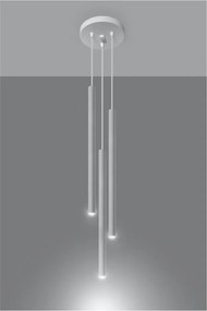 Biała metalowa lampa wisząca ø 20 cm Fideus – Sollux