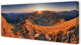 Zdjęcie na płótnie Góry o Zachodzie Słońca