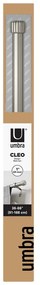 Stalowy regulowany karnisz w kolorze srebra 91 - 168 cm Cleo – Umbra