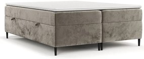 Jasnobrązowe łóżko boxspring ze schowkiem 140x200 cm Araya – Maison de Rêve