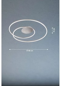 Lampa sufitowa LED w kolorze srebra ze zdalnym sterowaniem i ściemniaczem Holy – Fischer &amp; Honsel