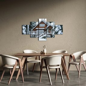 Obraz - Drewniany domek (125x70 cm)