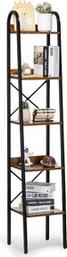 Rustykalny 5-Poziomowy Metalowy Regał na Książki SucceBuy, Idealny do Pomieszczeń Mieszkalnych