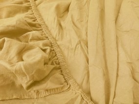 PrzytulneMieszkanie.pl Prześcieradło Jersey BASIC żółte 90 x 200 cm