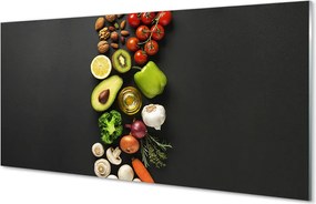 Panel szklany do Kuchni Kompozycja: Cytryna, Awokado i Marchew