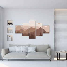 Obraz - Góry Brunatne N⁰1 (125x70 cm)