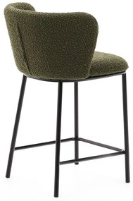 Zielony hoker (wysokość siedziska 65 cm) Ciselia – Kave Home