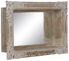 Lustro ścienne z drewnianą ramą 61x38 cm – Ixia