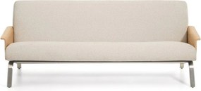 Beżowa sofa z tkaniny szenilowej 205 cm Amsen – Kave Home